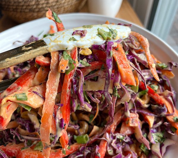 Rainbow Veggie Crunch and Roasted Cashew Salad