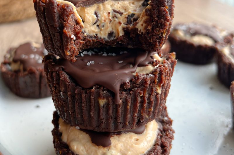 The Best Ever Fluffy Brownie Peanut Butter Cups