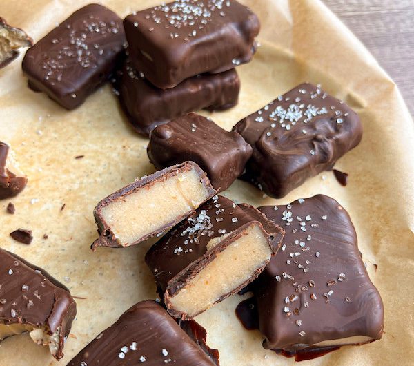 Delicious Coconut Cream Peanut Butter Chocolate Caramels