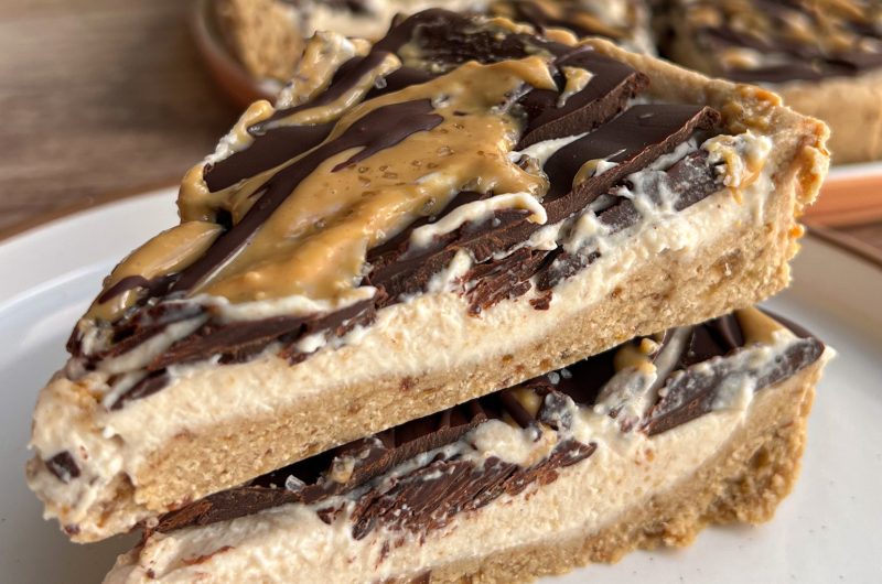 Snickers Inspired Protein Ice Cream Cake (No Added Sugar)!