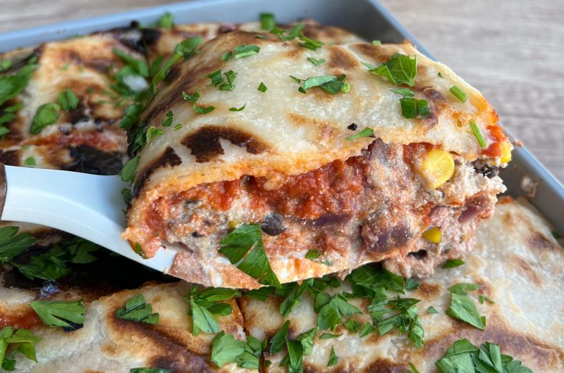 Family-Friendly Plant Based Tortilla Casserole