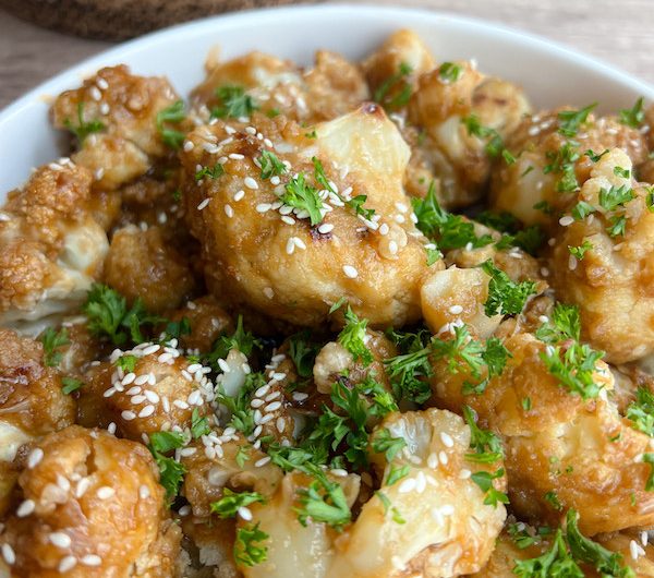 The Best Sticky Baked Cauliflower