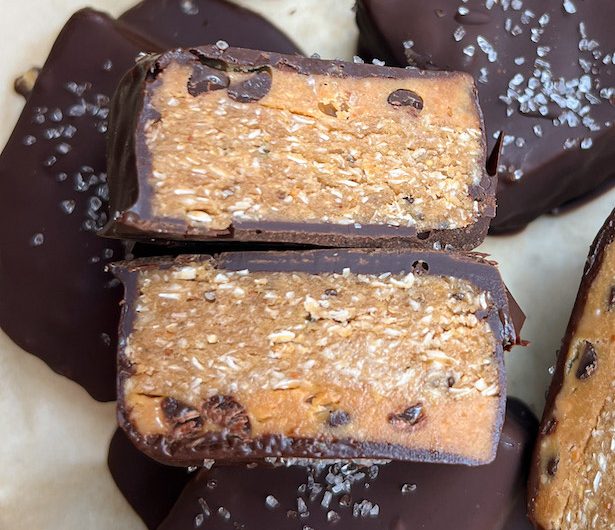 Chewy Banana Chocolate Chip Cookie Dough Oat Squares