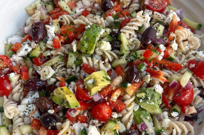 It's All Greek to Me Vegan Pasta Salad