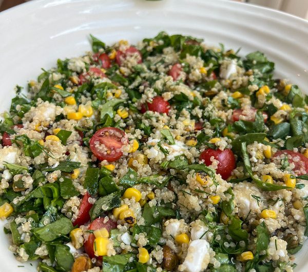 Tomato and Quinoa Dill Feta Salad (Veg + GF)!