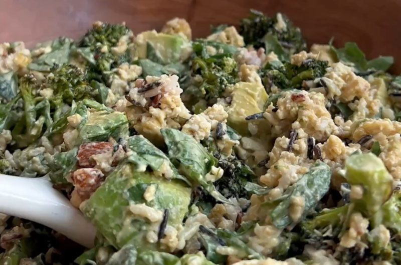 Satisfying Coconut Tofu Salad with Curry Tahini Dressing