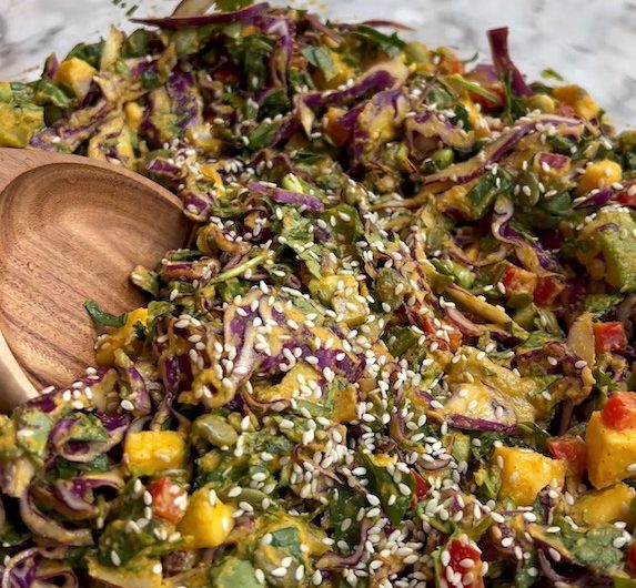 Revitalizing Salad with Carrot Ginger Miso Dressing