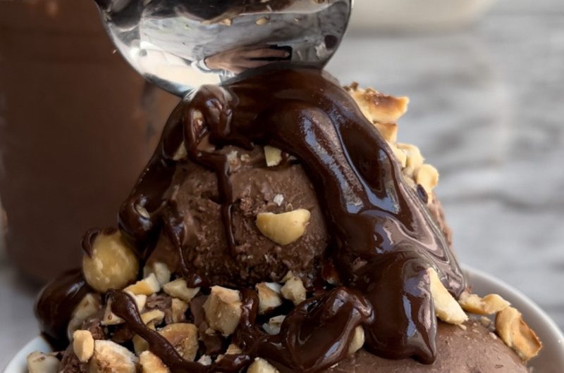 Plant-Based Ferrero Rocher Protein Ice Cream