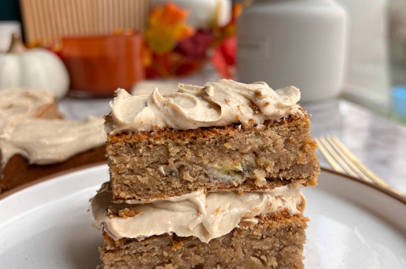 Gluten-Free Miso Banana Cake with Cinnamon Frosting (Plant-Based!)