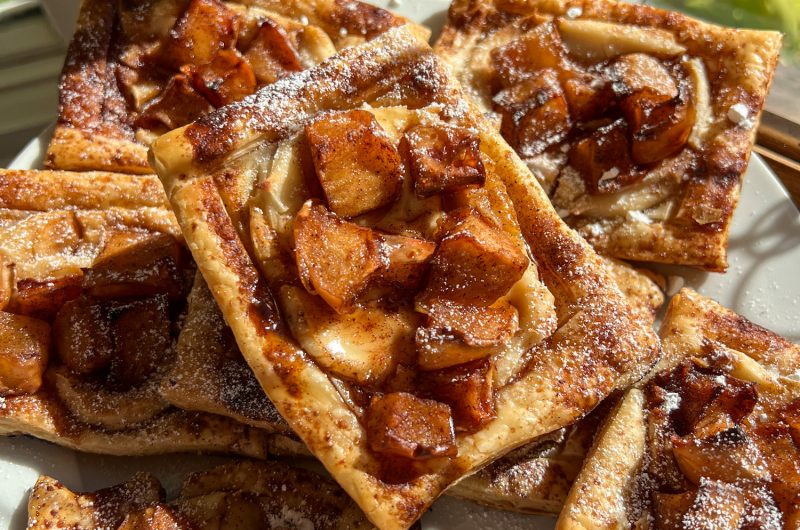 Vegan Apple Pie Cream Cheese Puff Pastries
