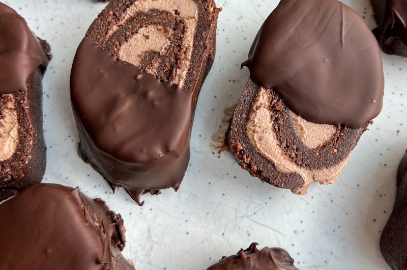 No Bake Double Chocolate Bliss Rolls