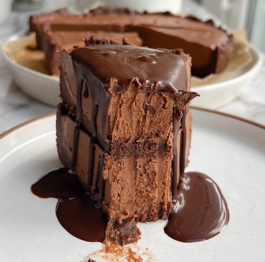 Paleo No Bake Chocolate Persimmon Mousse Cake