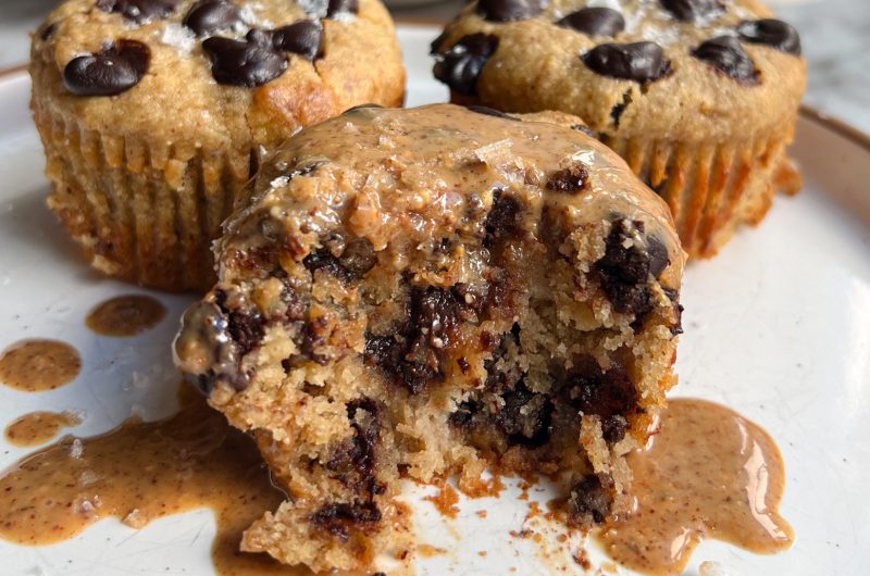 Chickpea & Banana Chocolate Chip Gluten-Free Muffins (Plant-Based!)