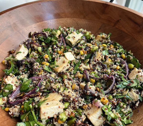Protein Packed Plant Based Salad with Lemon Parsley Vinaigrette