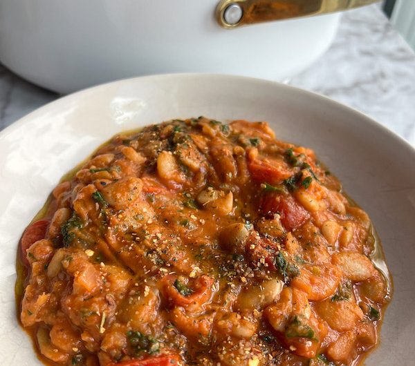 Budget-Friendly Plant-Based Creamy Stewed Butter Beans
