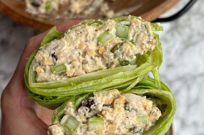 Plant-Based Protein Chickpea Salad Wraps (Dairy-Free & Delicious!)