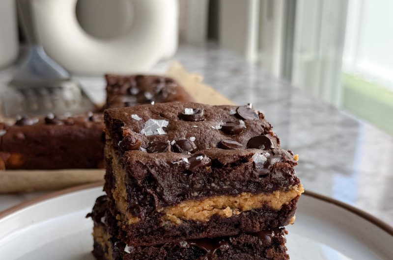 Healthy Peanut Butter Stuffed Brownies (Gluten-Free, Dairy-Free, No Refined Sugar)”