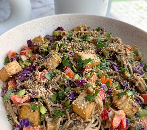 High-Protein Soba Noodle Salad With Spicy Peanut Dressing