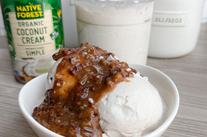 Healthy Vanilla & Pecan Coconut Ice Cream