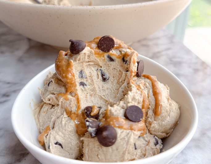 Fluffy Protein Whipped Cookie Dough (Healthier & No Bake!)