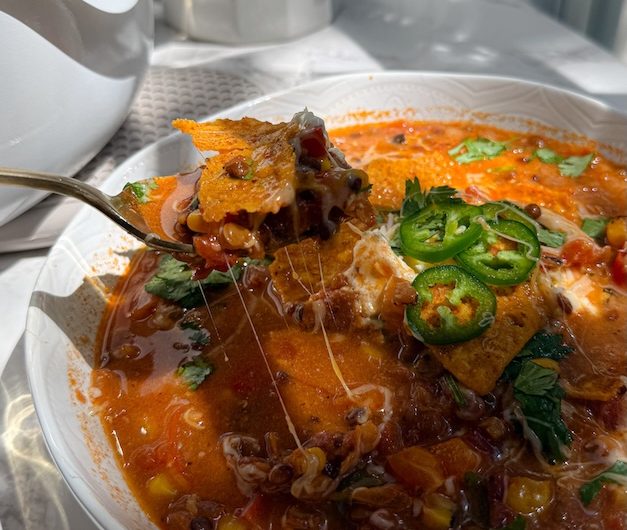 Nourishing Veggie Lentil Tortilla Soup