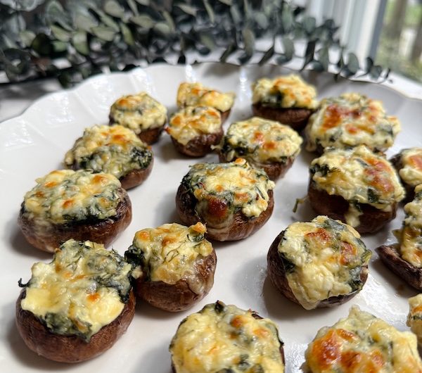 Delicious Spanakopita Inspired Stuffed Mushrooms