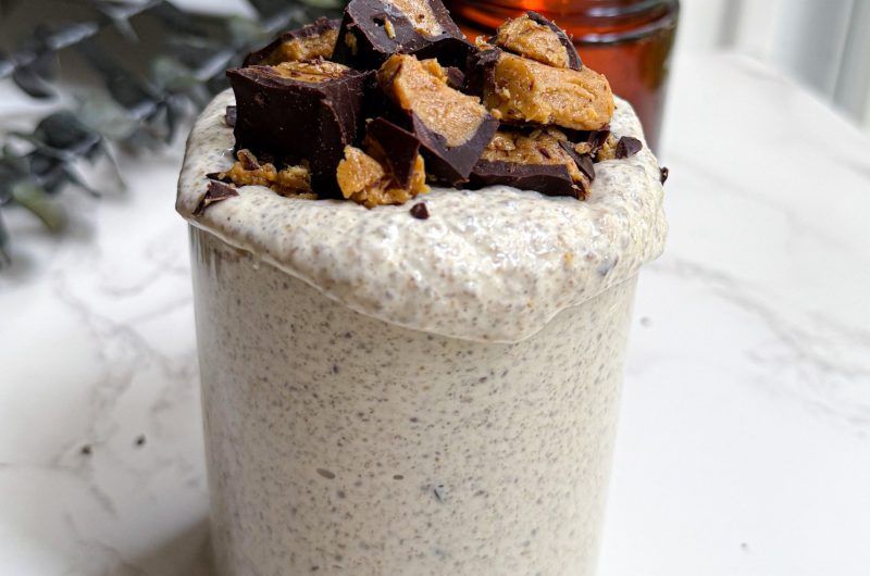 Blended Better Than Reese's Protein Chia Pudding