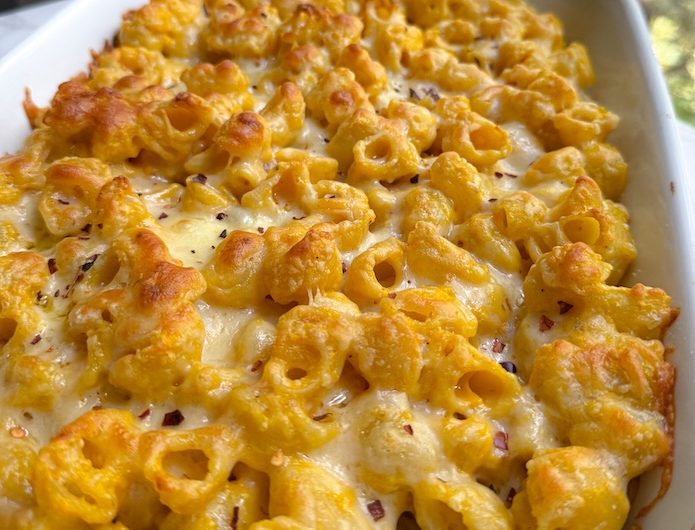 High Protein Holiday Comfort Mac and Cheese