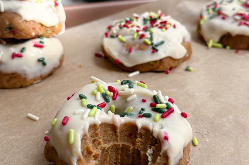 No-Bake Sugar Cookie Protein Donuts