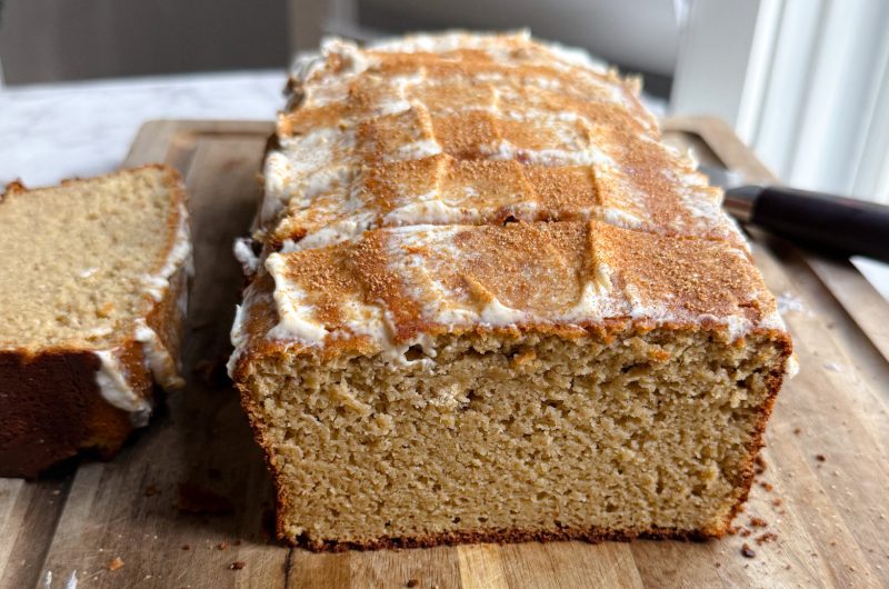 Warm and Cozy High Protein Cinnamon Apple Loaf (18g+ Protein!)