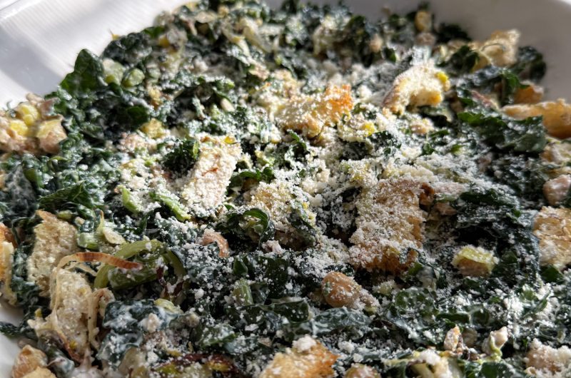 Balanced and Nutrient Dense Veggie Caesar Salad with Greek Yogurt Dressing