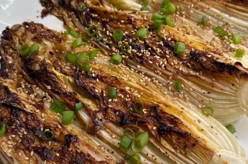 Crowd-Pleasing Miso Sesame Glazed Roasted Cabbage