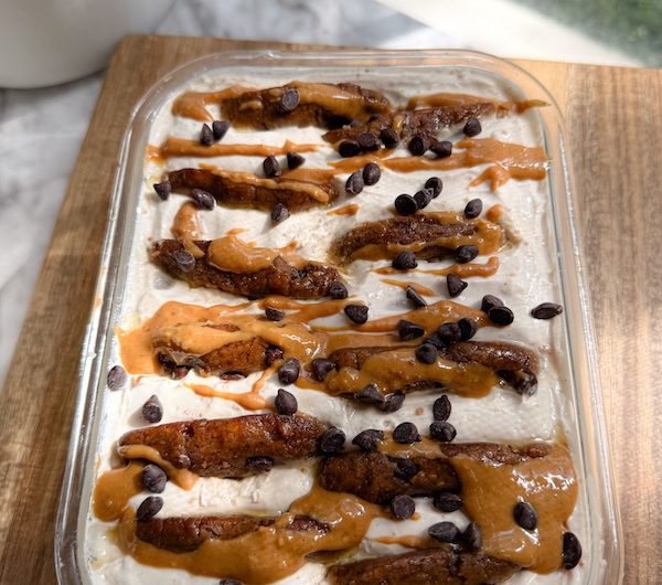 Peanut Butter Chocolate Chip Viral Cheesecake Yogurt (High Protein)