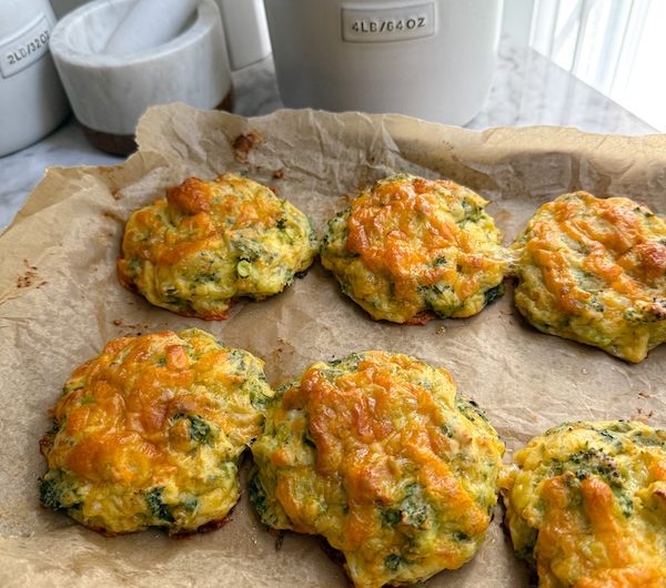 Fluffy Broccoli Cheddar High Protein Biscuits (Gluten-Free)