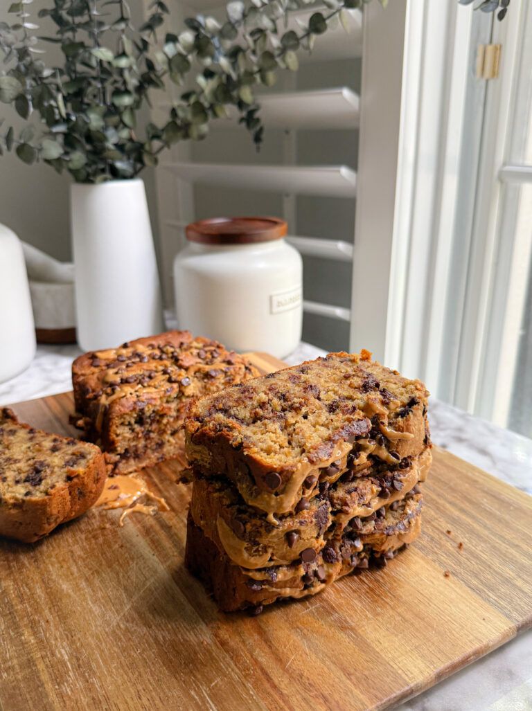 Gluten-Free Peanut Butter Chocolate Chip Banana Bread